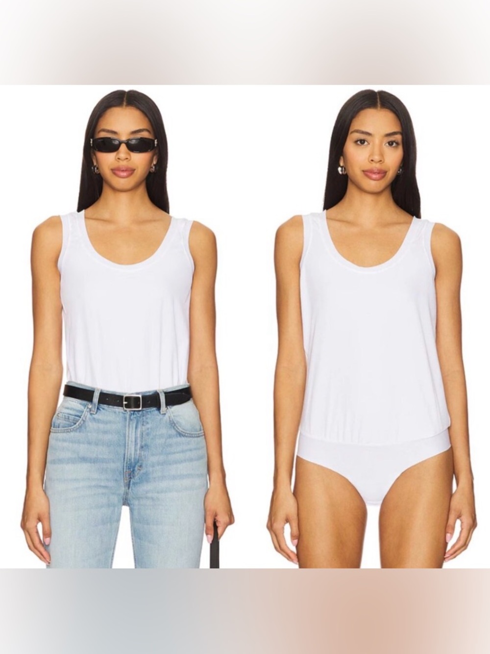 Commando Essential Cotton Tank White Bodysuit